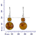 Beautiful Amber Gemstone 925 Sterling Silver Earring